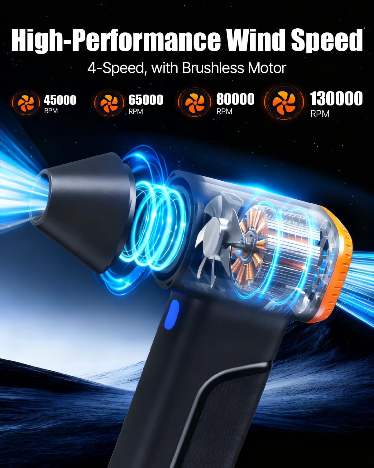 Detalle 2 de WOWDSGN Electric Air Duster 130000RPM