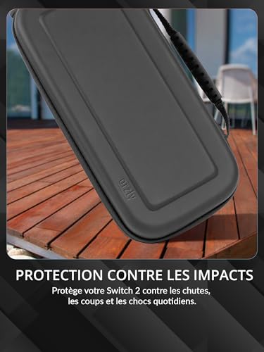 Detalle 2 de Orzly Étui de Transport pour Nintendo Switch 2 (2025) – Coffret cadeau, étui rigide avec rangement intelligent et 20 poches