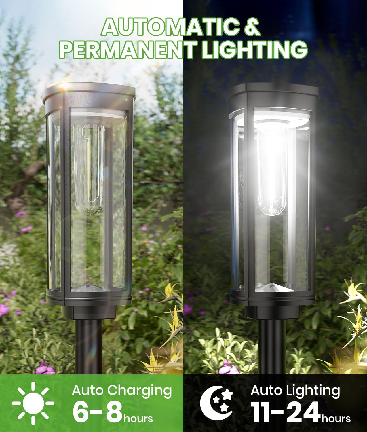 Detalle 2 de BITPOTT PW-T-006 Solar Pathway Lights, 8-Pack Cool White, IP65