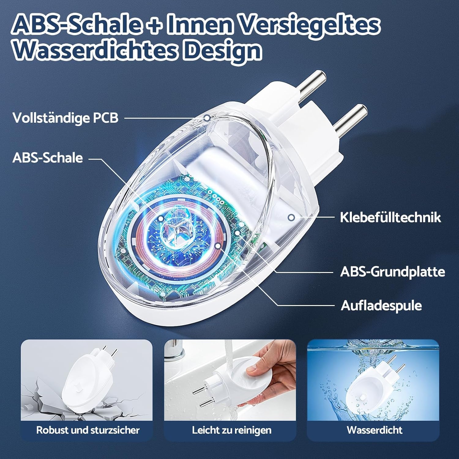 Thumbnail 3 de Ladestation Zahnbürste Steckdose für Oral-B – kabelloses Ladegerät (induktiv) kompatibel mit vielen Oral-B Modellen