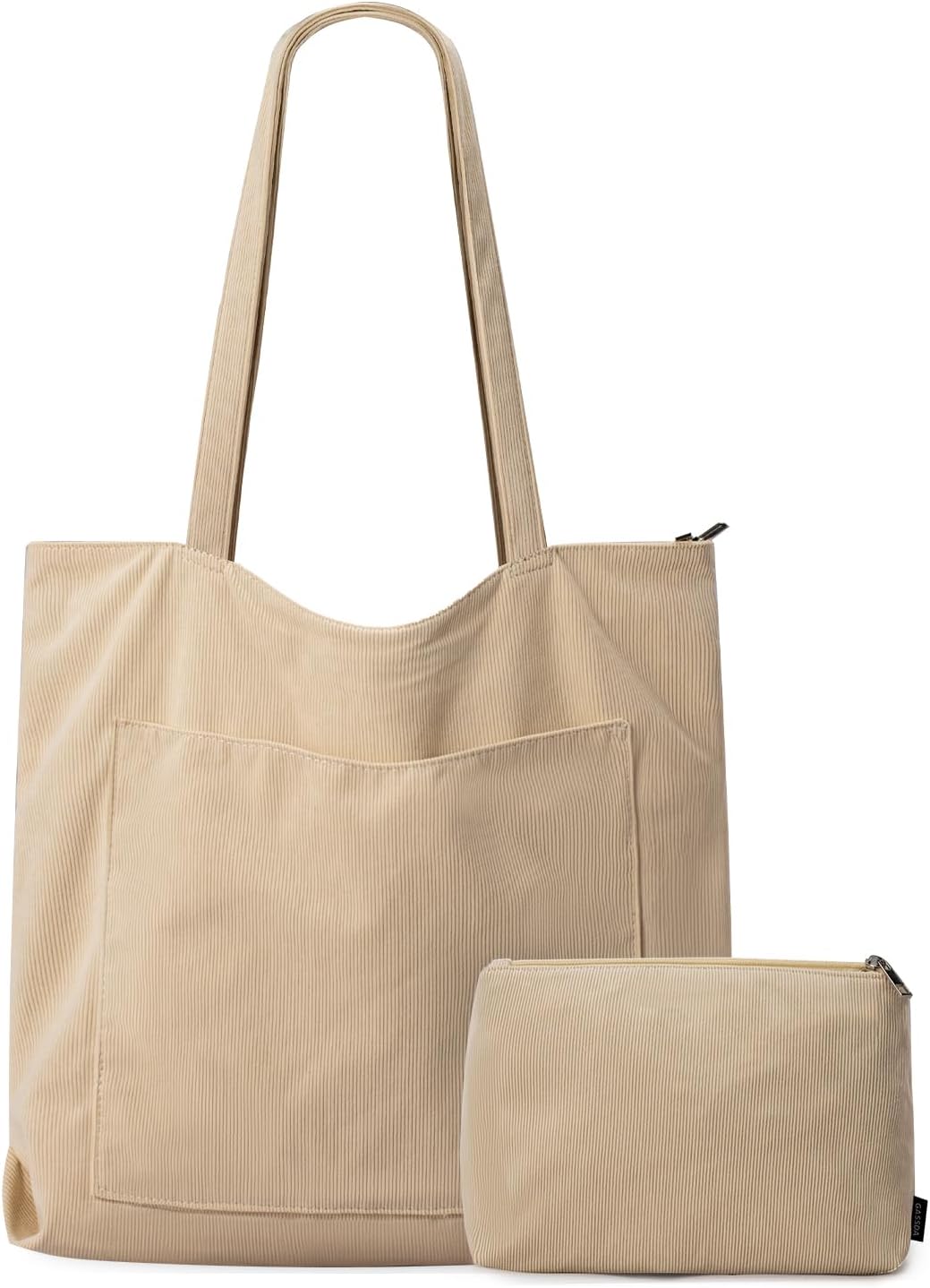Thumbnail 6 de GASSDA Handtasche Damen Groß Shopper Tasche aus Cord mit Reißverschluss – Laptop & Alltagstauglich