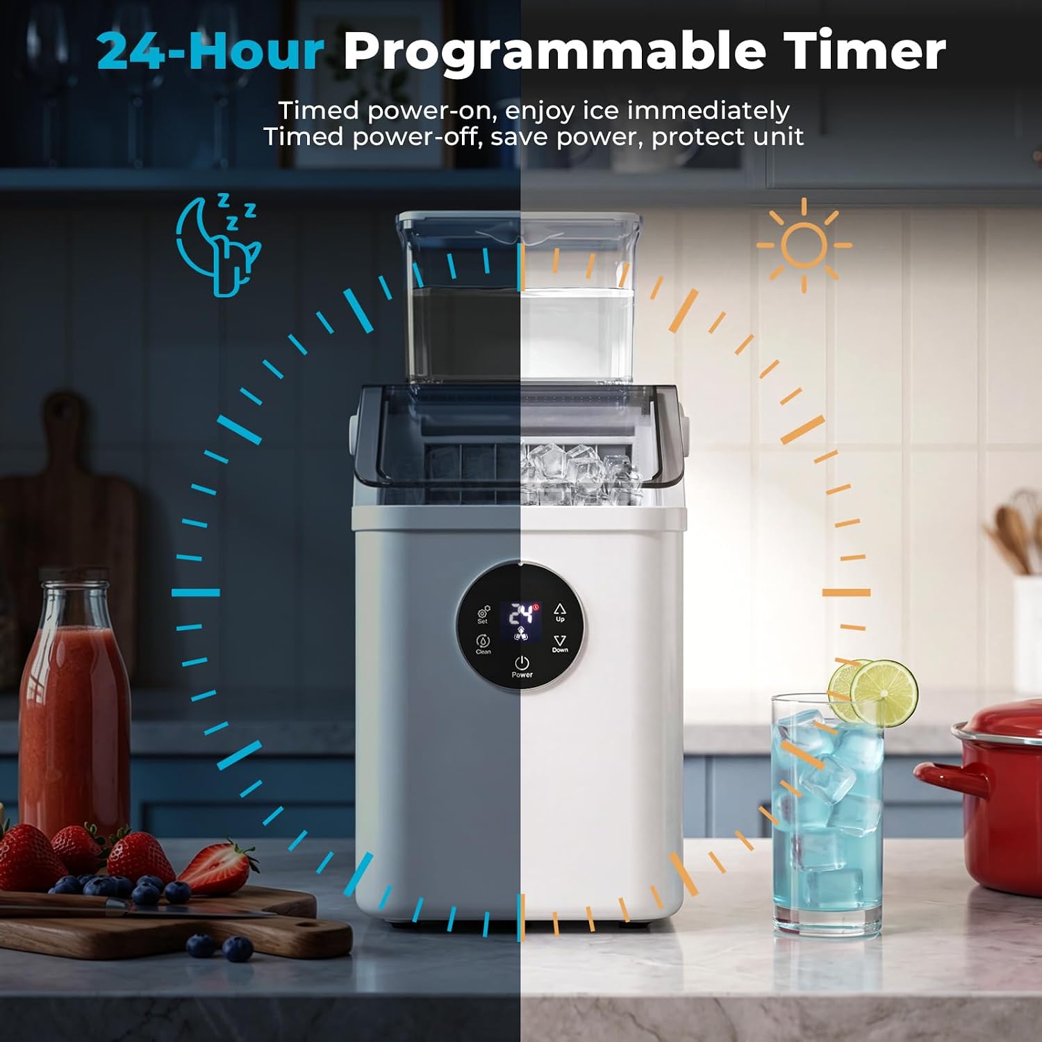 Thumbnail 6 de Electactic HZB-12F Countertop Ice Maker, Adjustable Square Ice, 26 lb Daily Output