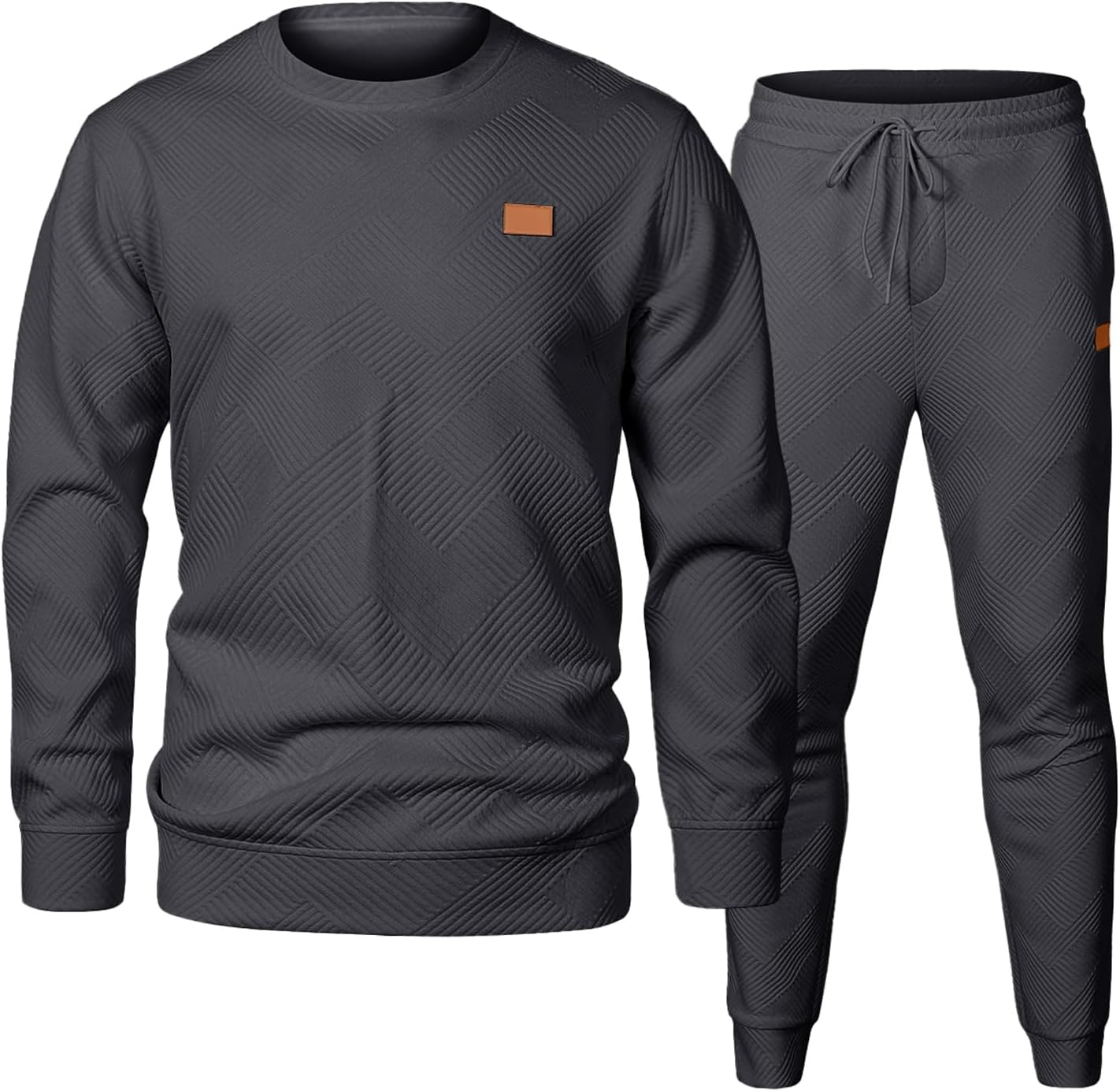 Detalle de JMIERR Men's Knit Jacquard Tracksuit 2-Piece