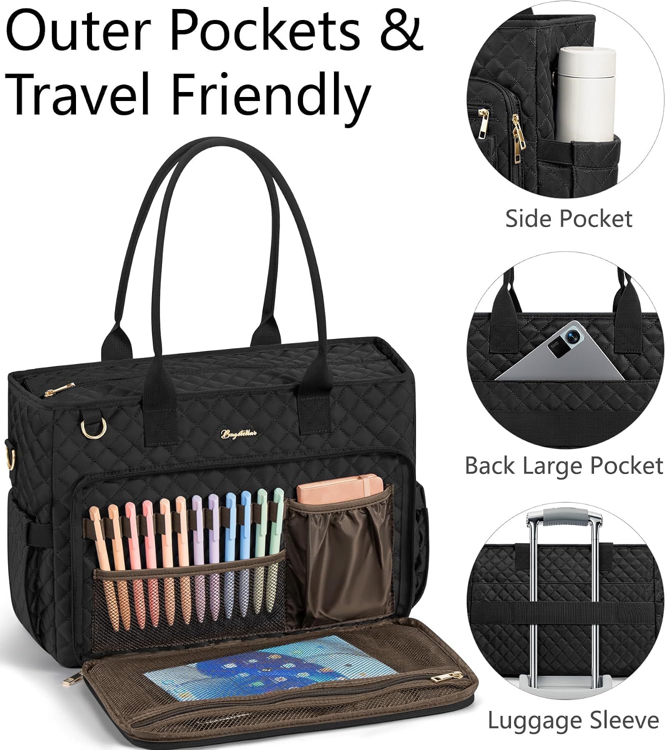 Thumbnail 5 de Bagstellar Dream Tote Work Bag for Women with 15.6” Laptop Sleeve
