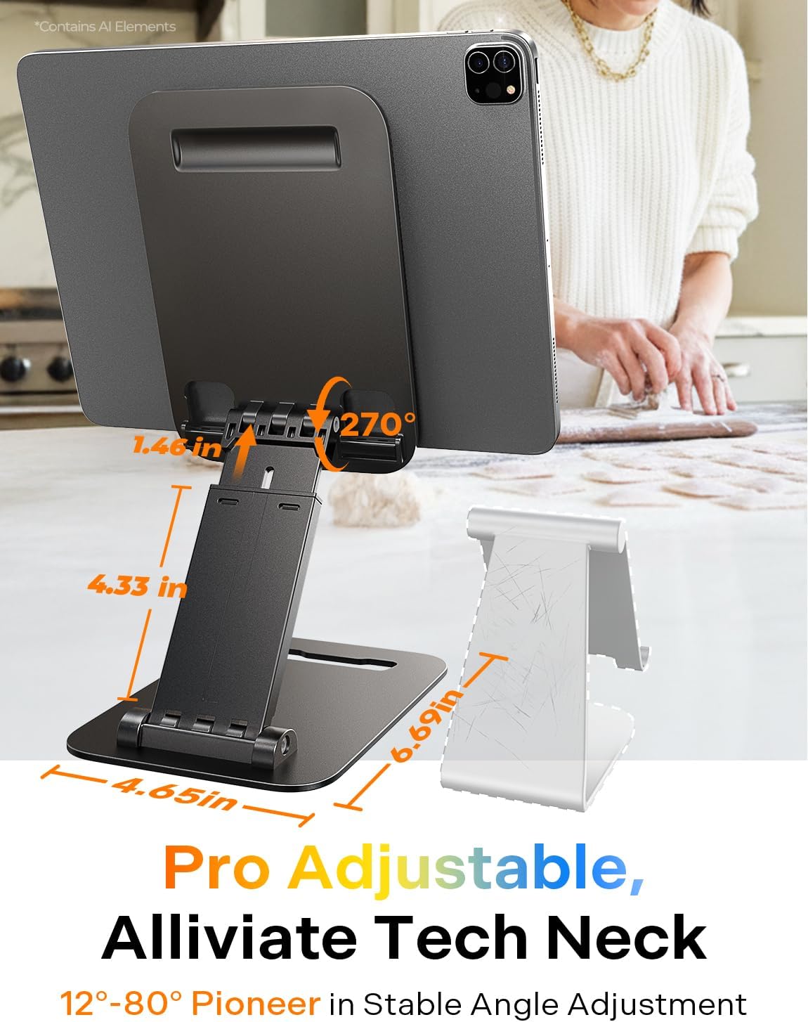 Thumbnail 3 de LISEN iPad Stand for Desk — Tablet Holder for Home and Office Use