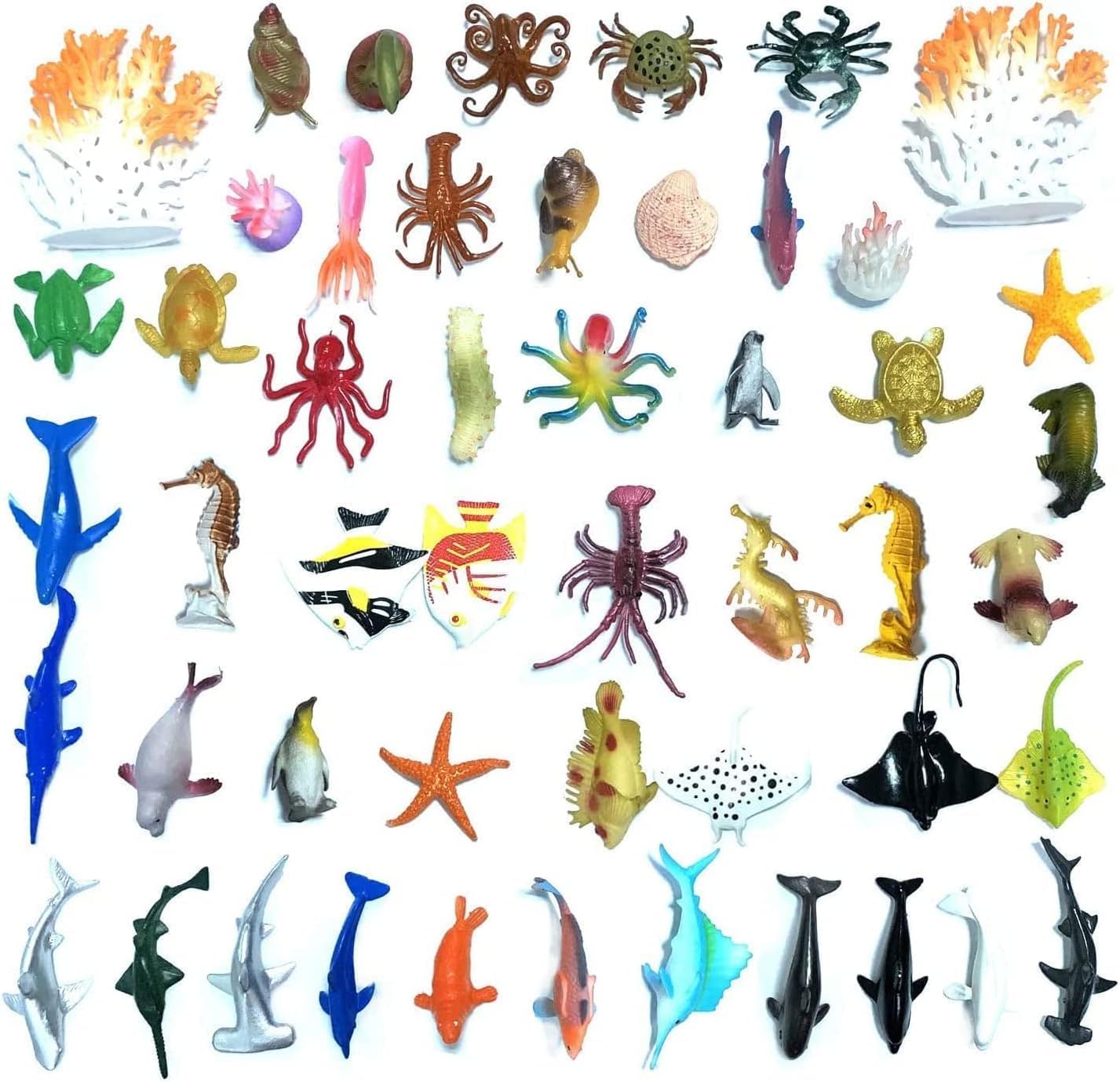 Thumbnail 1 de DOITEM DT0975EU mini-zeedierenfiguren van vinyl, set met 50 stuks