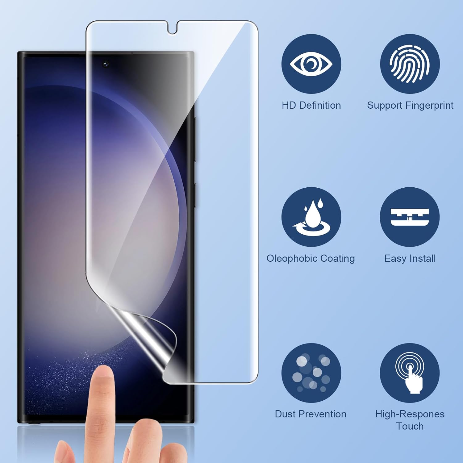 Thumbnail 3 de LK 3 Pack TPU Screen Protector for Samsung Galaxy S23 Ultra