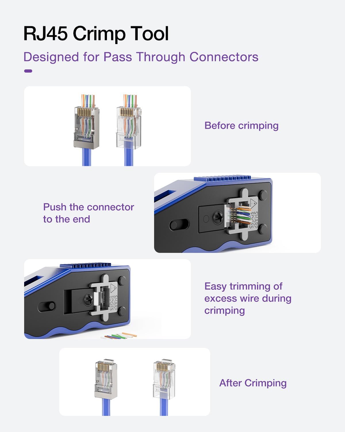 Thumbnail 1 de VCE GJ670BL RJ45 crimp tool for Cat6 📷
