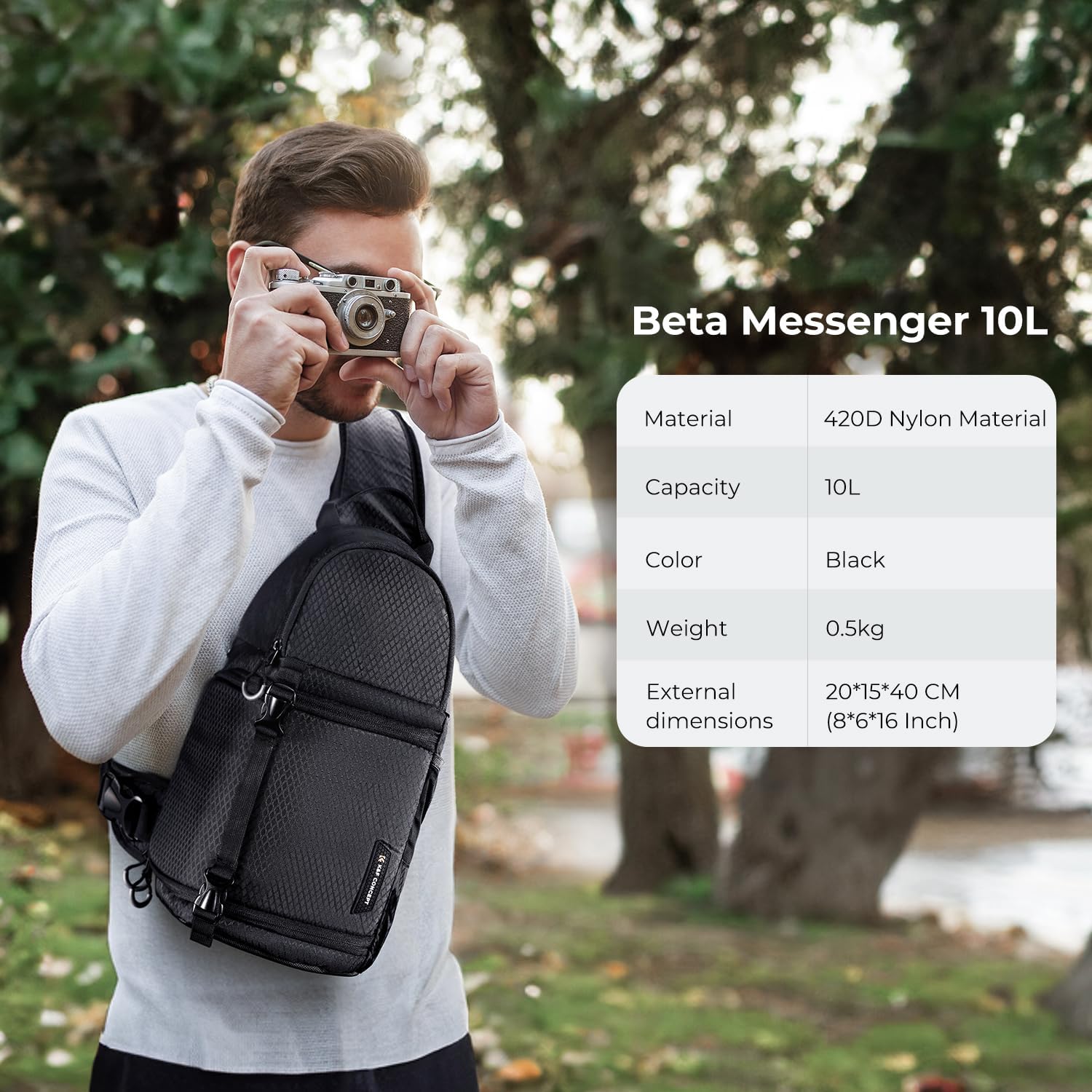 Thumbnail 6 de K&F CONCEPT Bolsa Sling 10L para Cámara