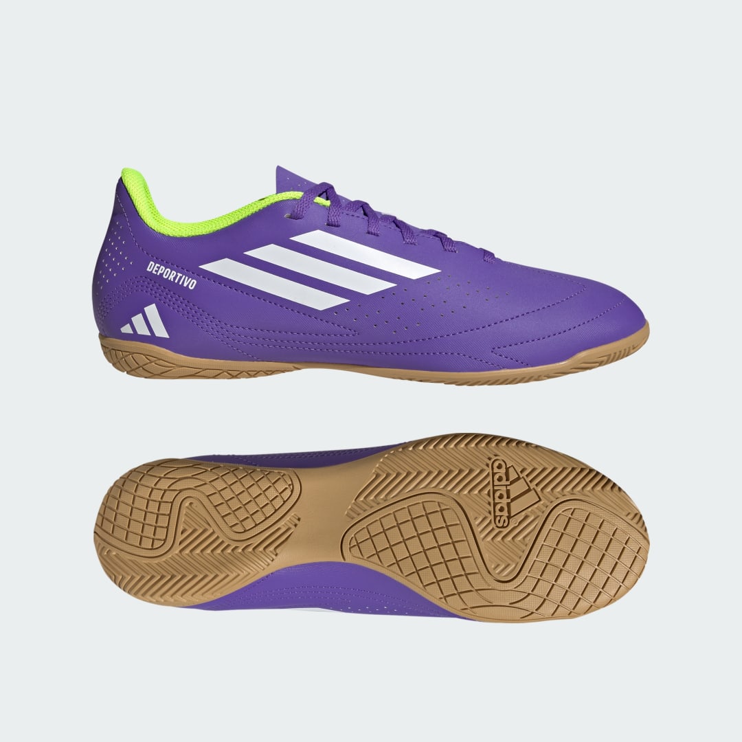 Detalle de Adidas Deportivo II Indoor: zapatilla de fútbol sala para interiores en violeta