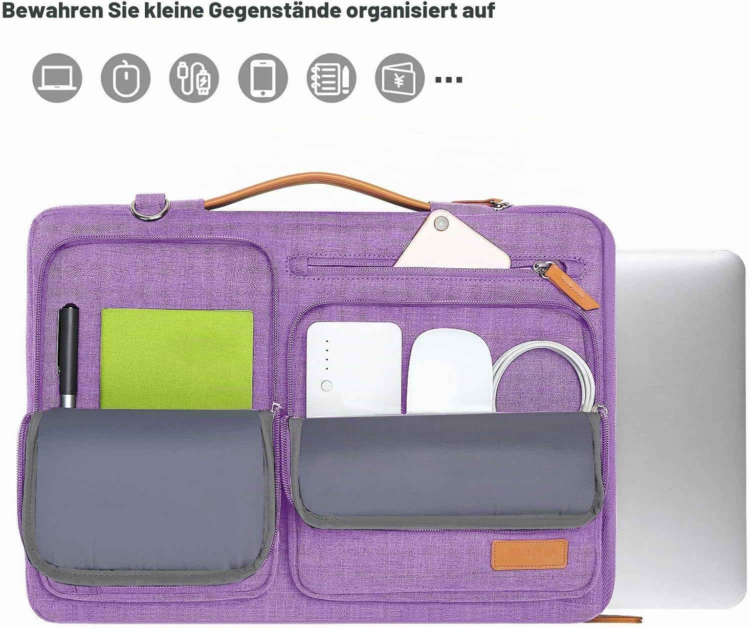 Thumbnail 3 de MOSISO 360 Laptoptasche – wasserdichtes 13,3–14 Zoll Modell mit 360° Schutz und 4 Reißverschlussfächern