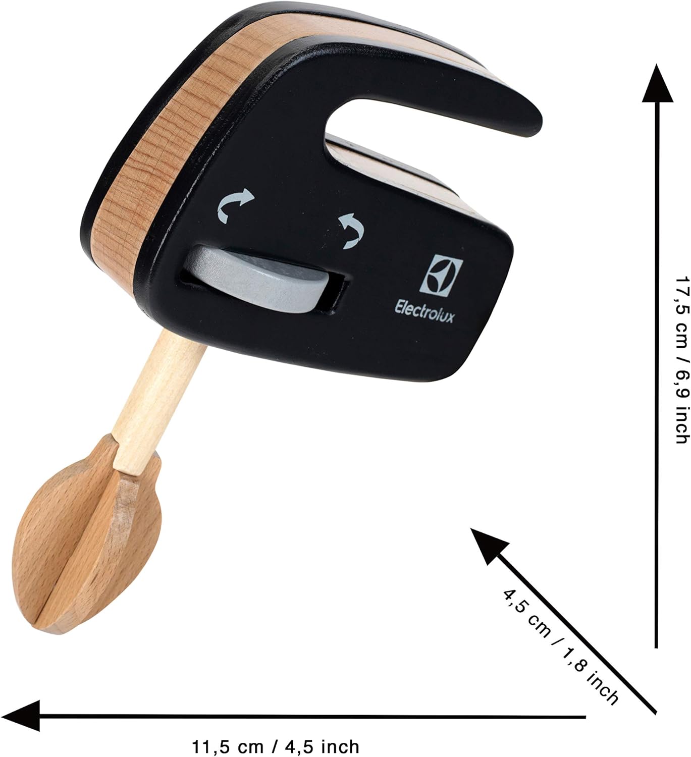 Detalle de Electrolux Theo Klein 7402 Handmixer – Holz-Spielzeugmixer