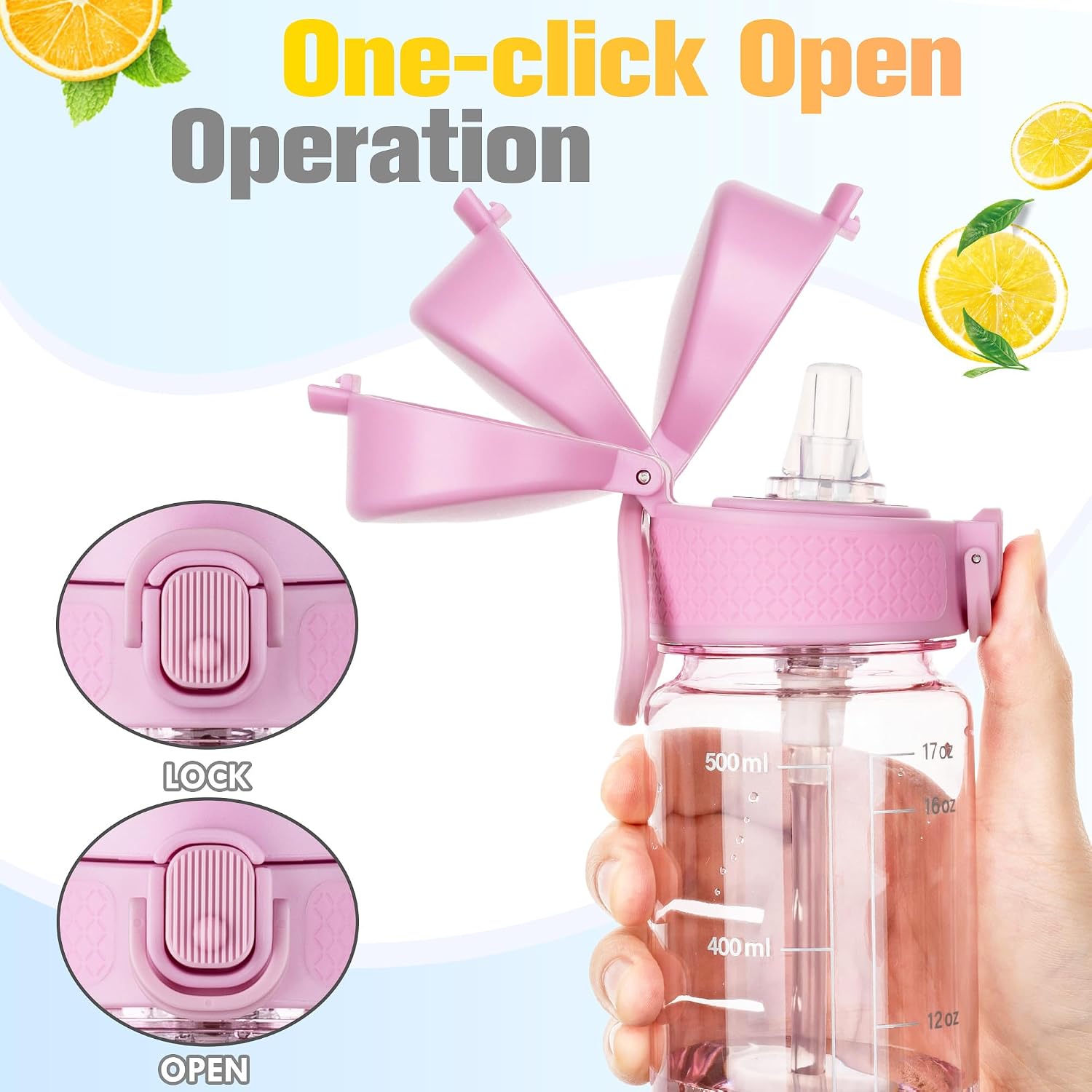 Thumbnail 2 de GOPPUS 500ml Tritan water bottle with straw