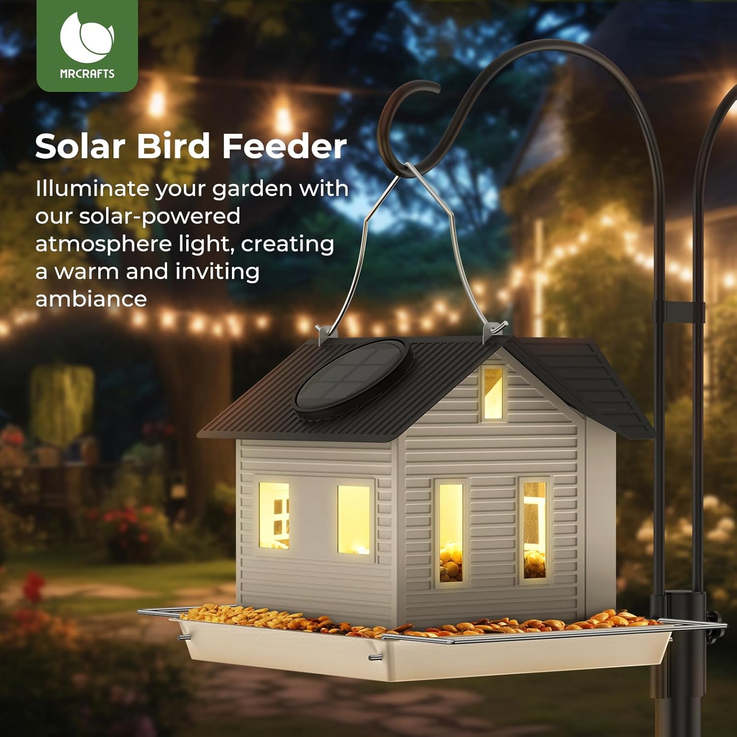 Detalle 2 de MrCrafts Comedero para Pájaros con Luz Solar