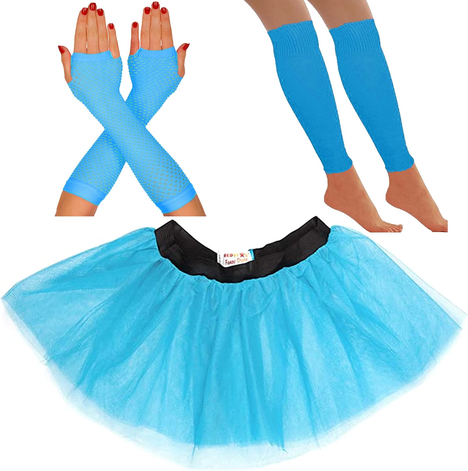 Detalle de 80s Fancy Dress Neon Accessories Tutu Outfit