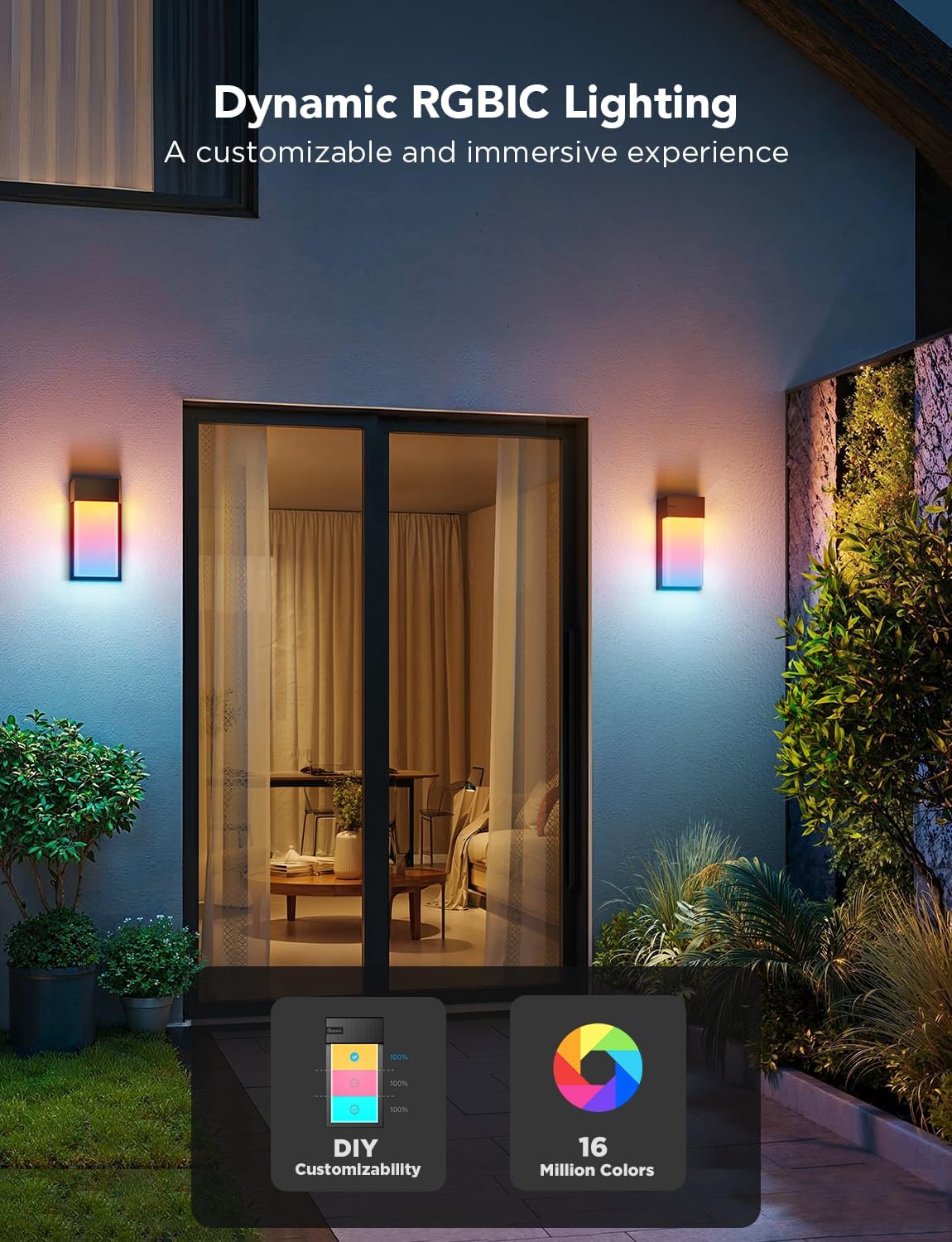 Thumbnail 1 de Govee Outdoor Wall Lights, 2-Pack