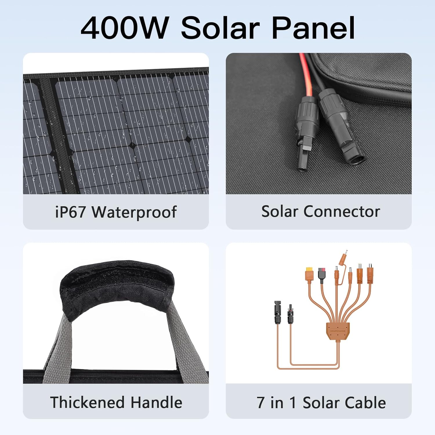 Thumbnail 5 de 400W Portable Solar Panel 23.5% Efficiency ☀️📦📐
