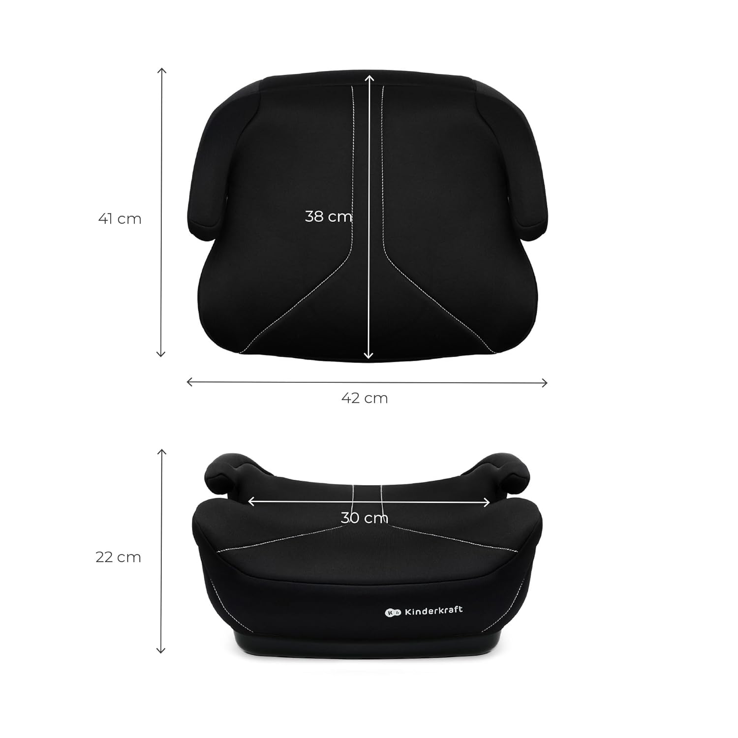 Detalle de Kinderkraft I-BOOST 2 I-SIZE: Sitzerhöhung für 6–12 Jahre, 125–150 cm, mit Gurtführung, ergonomisch gepolstert