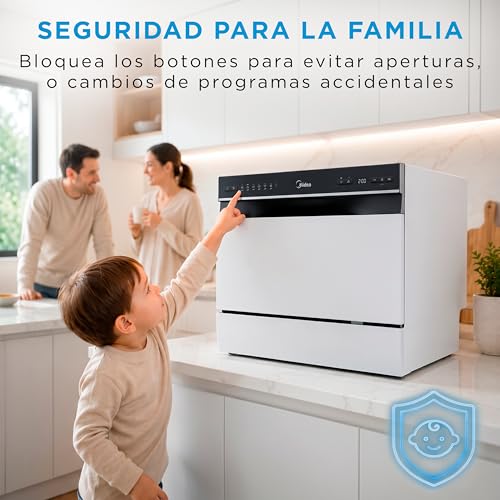 Thumbnail 8 de Midea Lavavajillas Pequeño Blanco 55 cm | 6 servicios, portátil y sin instalación