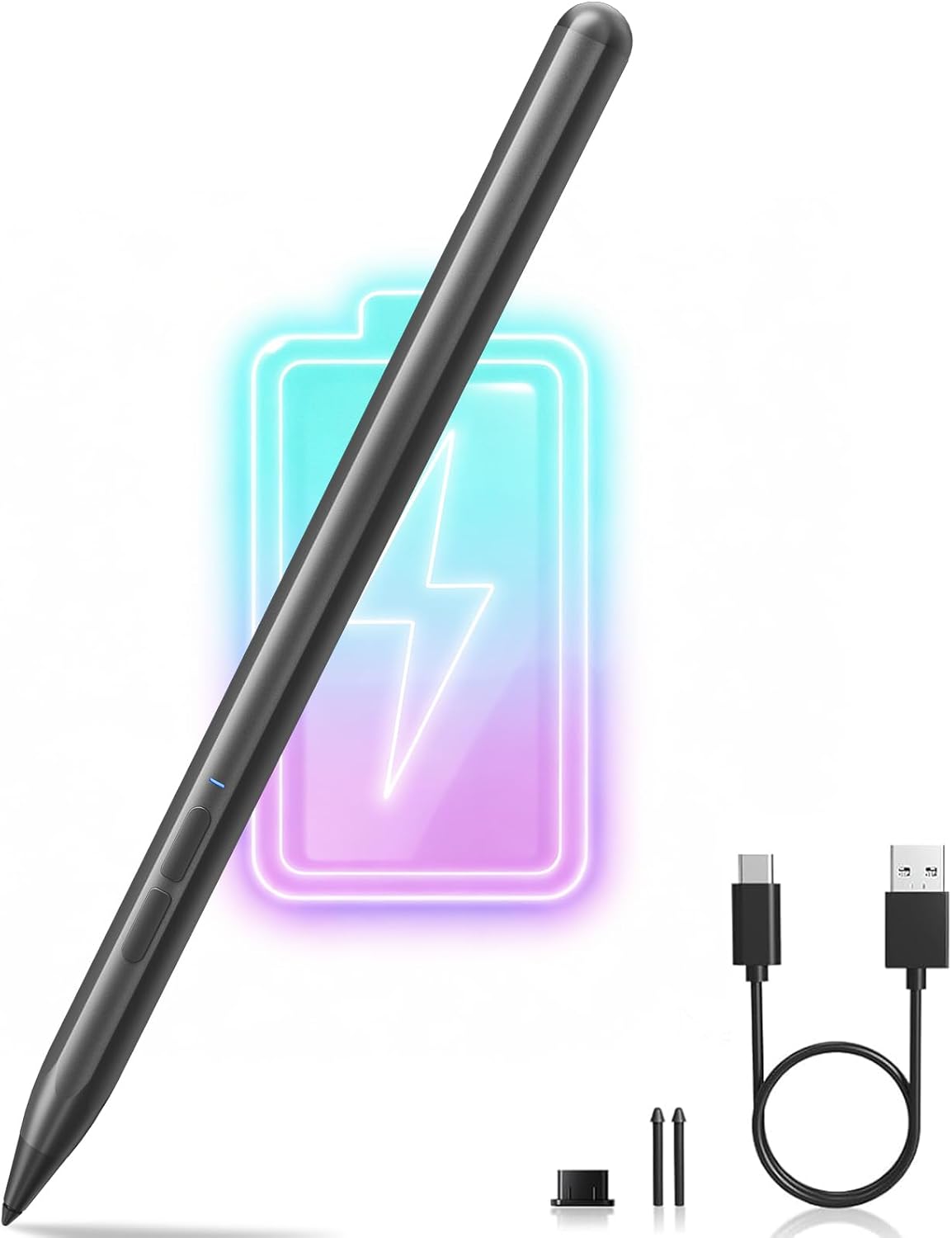 Detalle de Penna Stilo Microsoft Surface: 4096 Pressioni, inclinazione, palmo e ricarica rapida