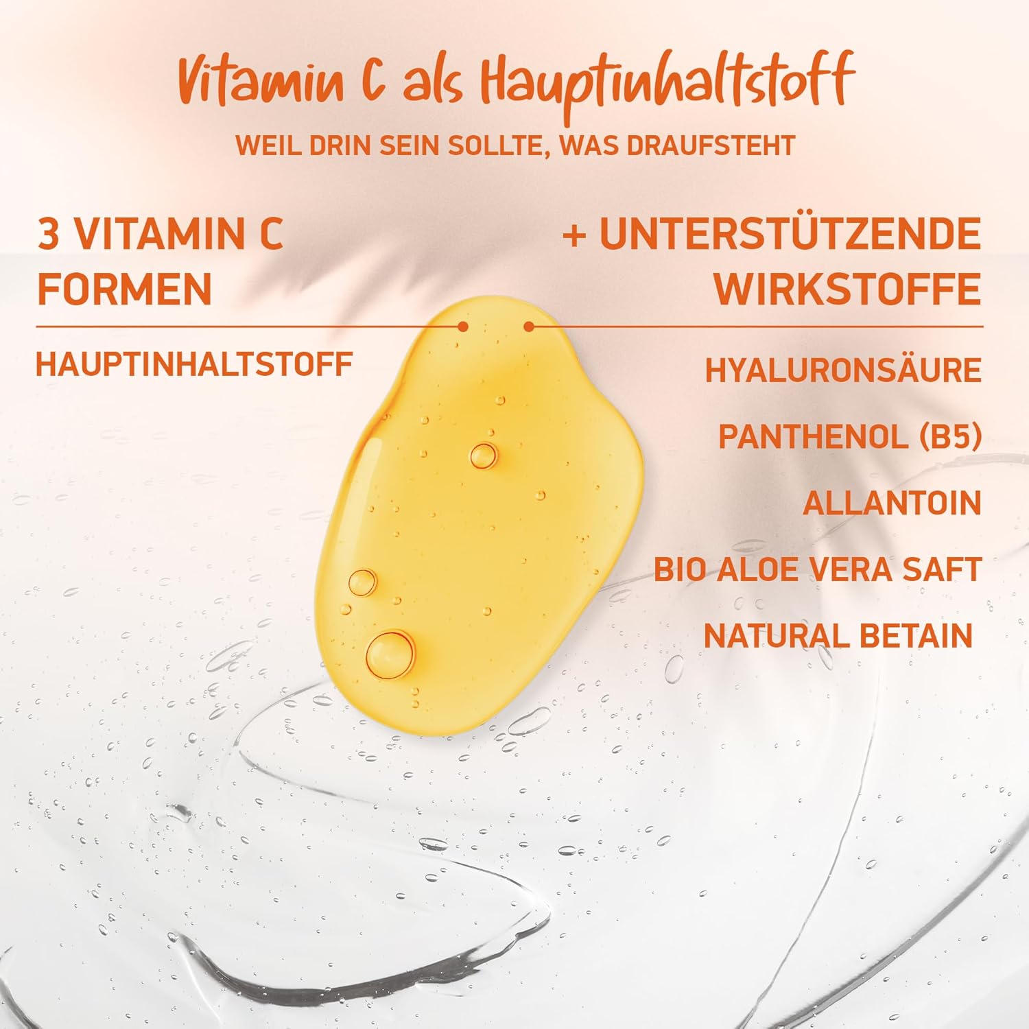 Detalle de Soena Bio-Vitamin C Serum hochdosiert mit Hyaluron-Komplex (vegan) für das Gesicht