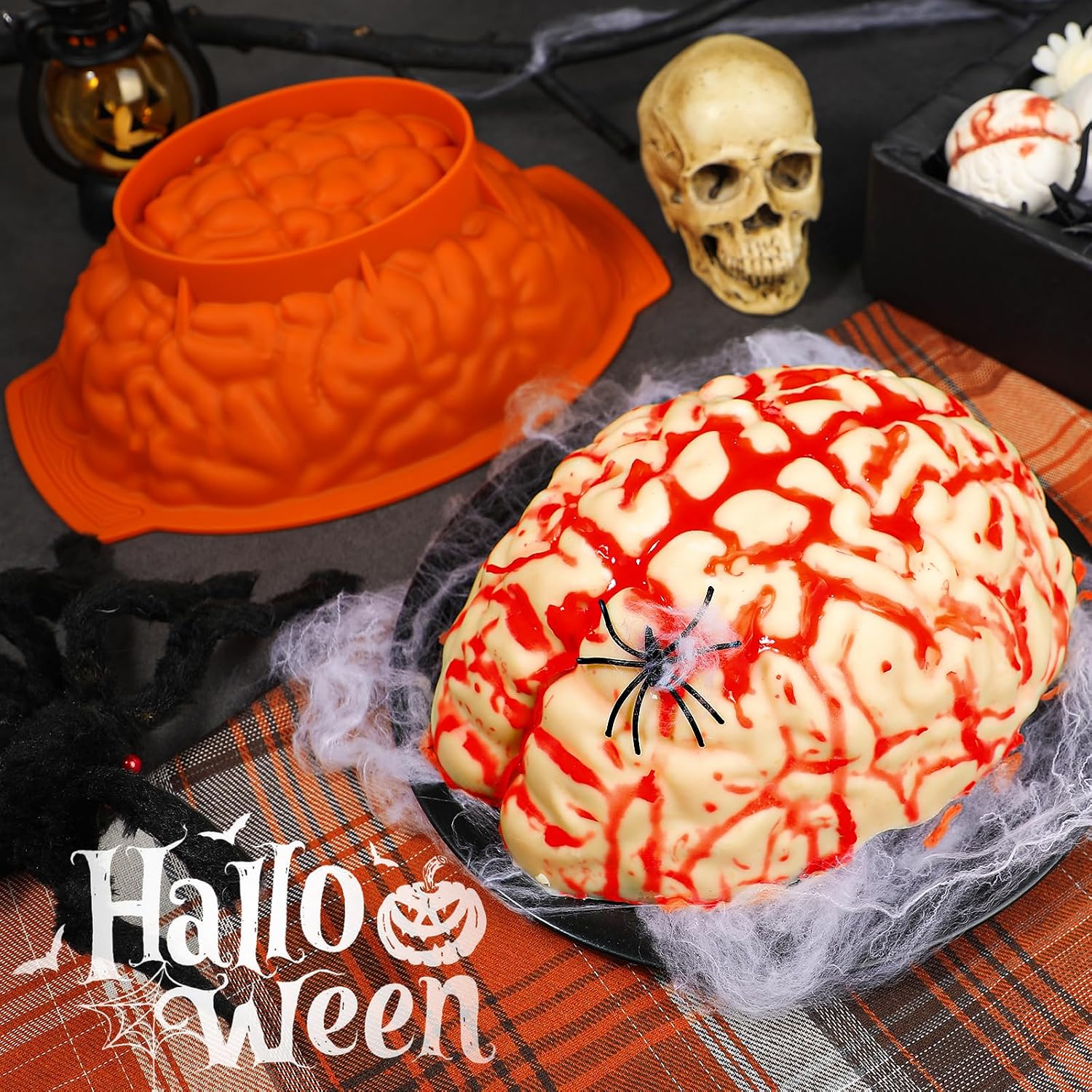 Thumbnail 6 de Kamehame KA24016DE siliconen hersenvorm voor taart en Halloween-desserts