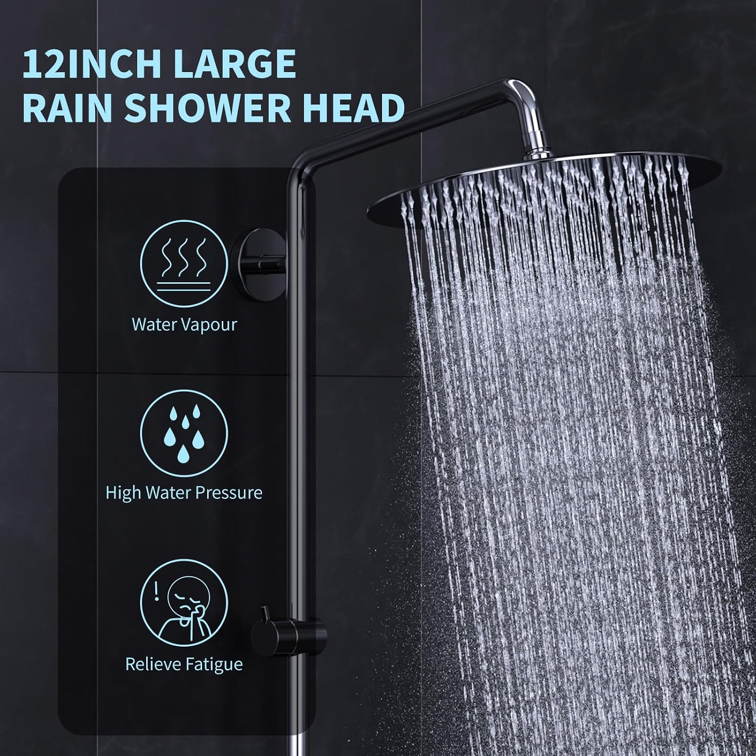 Thumbnail 1 de 10 inch rain shower head, stainless steel