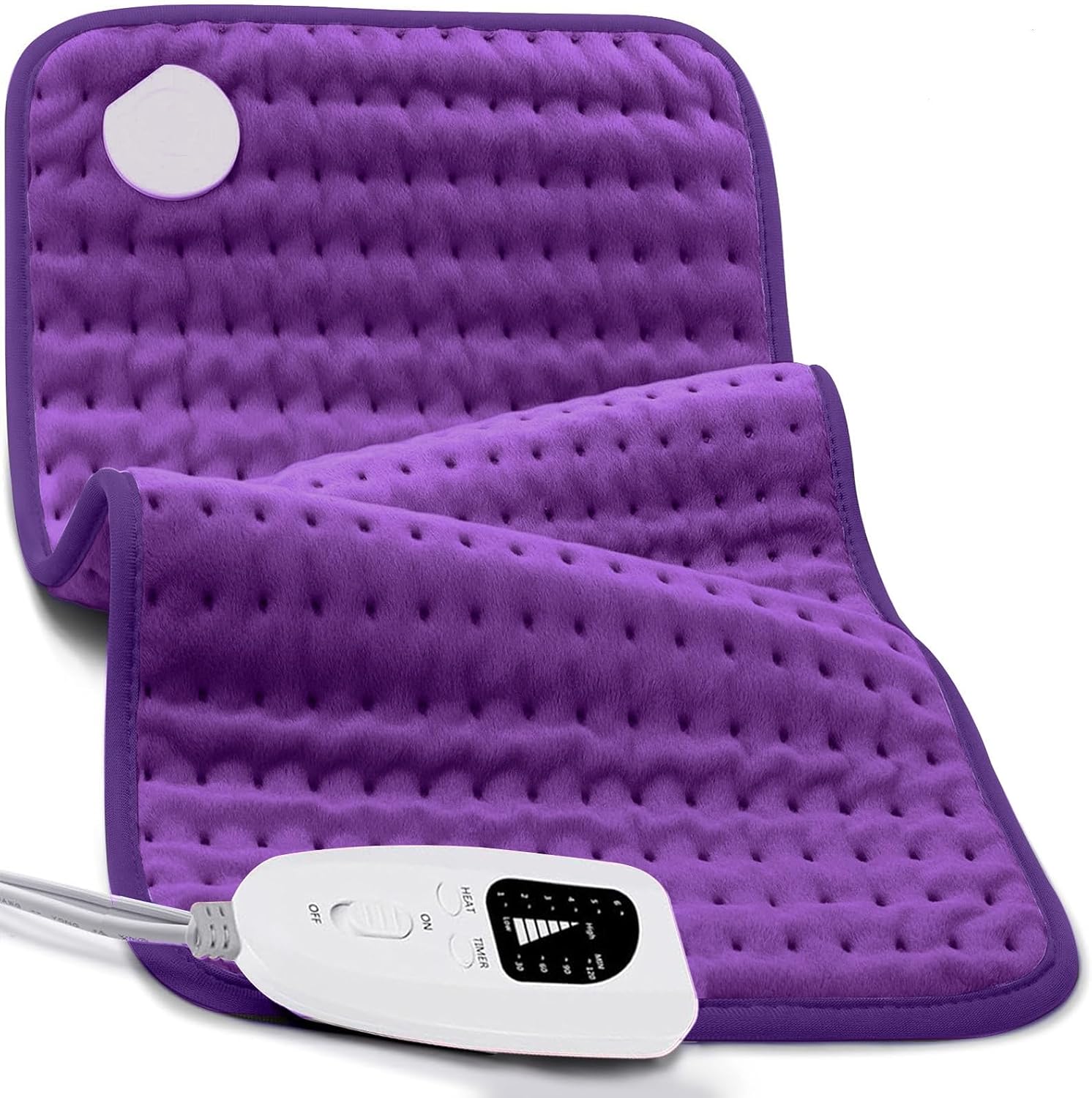Detalle de InfLuvRealm 24 x 12-Inch Heating Pad, 6 Heat Settings, Moist or Dry Heat