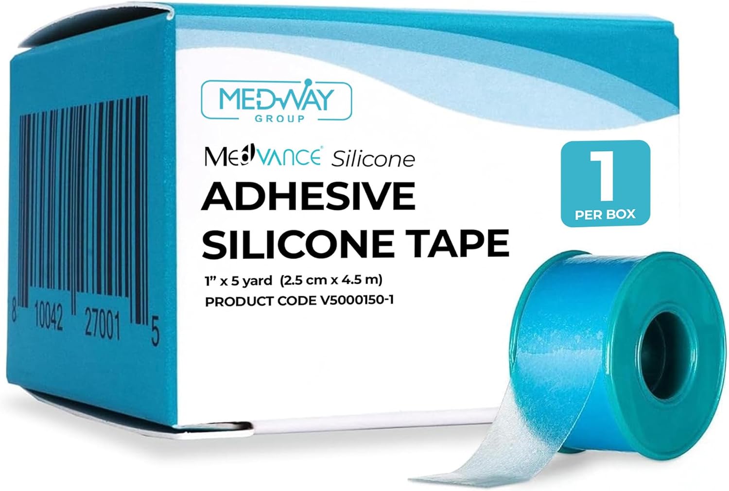 Detalle de MedVance V5000150-1-Stickerless Silicone Medical Tape, 1" x 5', Waterproof