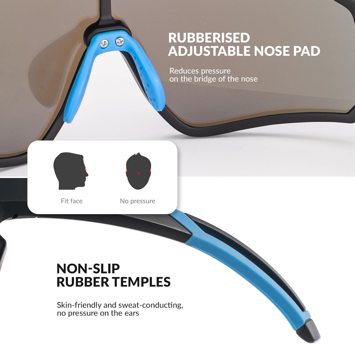 Detalle 2 de ROCKBROS Kinder Fahrradbrille 20 g UV400
