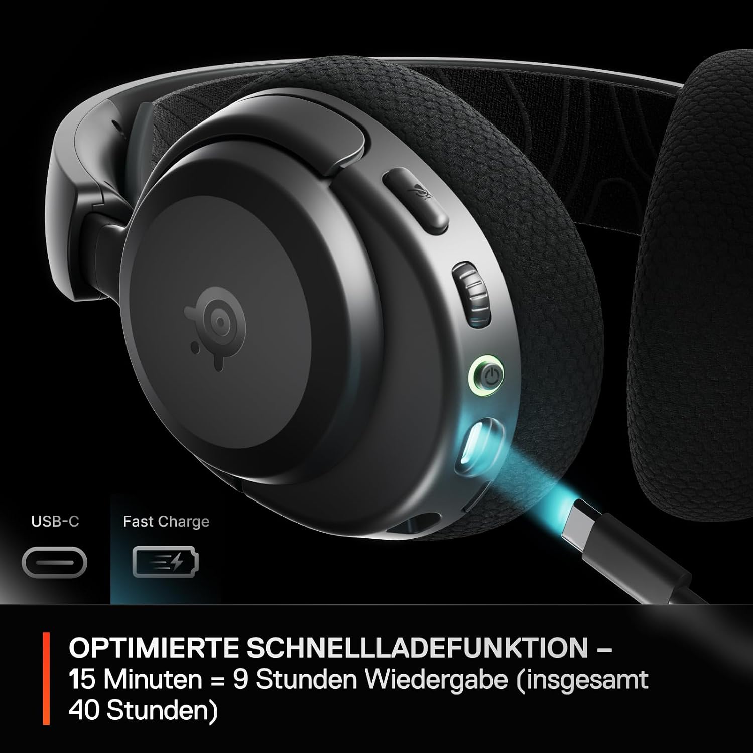 Detalle 2 de SteelSeries Arctis Nova 3X Wireless Gaming-Headset 40 Std