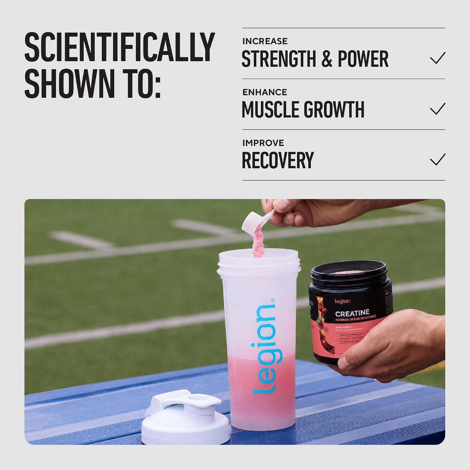 Thumbnail 2 de Legion Micronized Creatine Monohydrate Powder, 5g, Unflavored, 60 Servings