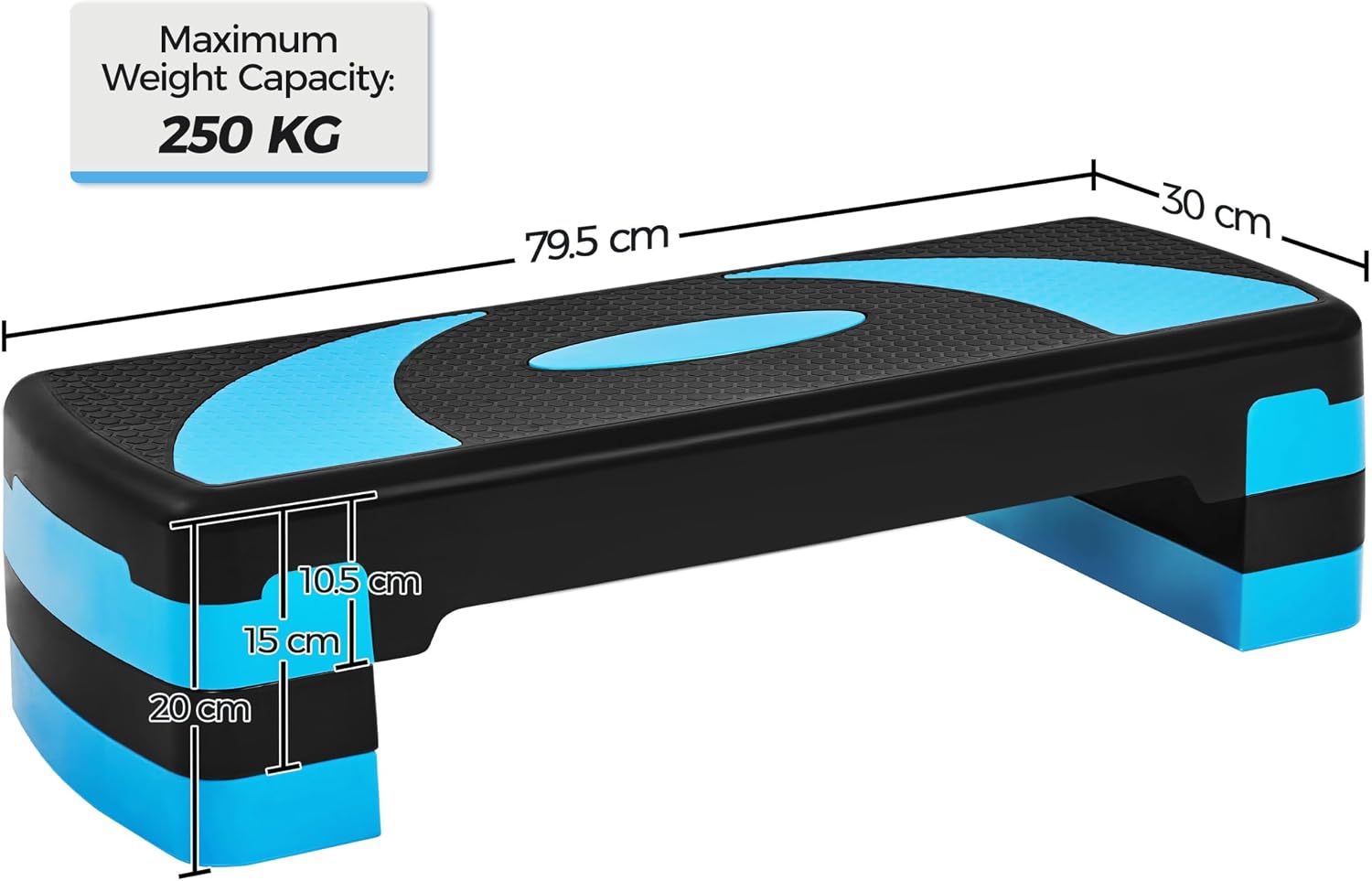 Detalle de Yaheetech YT-00154858 Aerobic Step Platform, 3 Heights, Non-Slip Surface