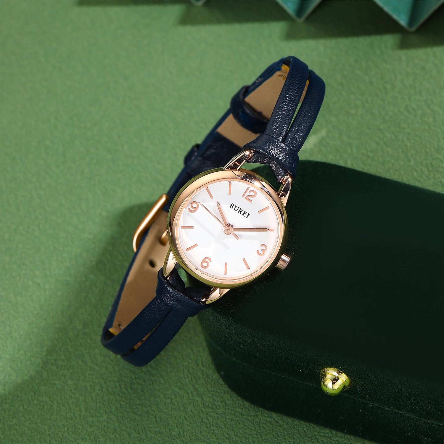 Detalle de BUREI Mini reloj analógico mujer 30 m