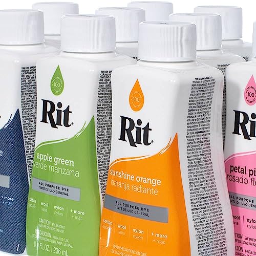 Detalle de Rit Dye – Liquid Fabric Dye by Craft County (8 oz, Black) with Gloves Included