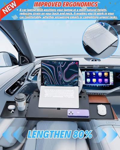 Thumbnail 1 de Portable Large Steering Wheel Tray Table Laptop tray for car 🚗
