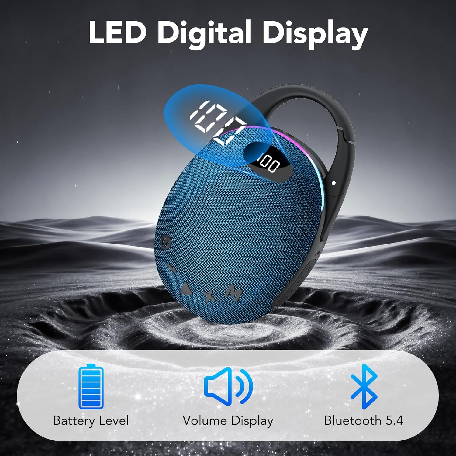 Thumbnail 3 de coioc Cassa Bluetooth Portatile con Luci RGB IP68 – Suono Hi‑Fi, 25+ ore e luce d’atmosfera