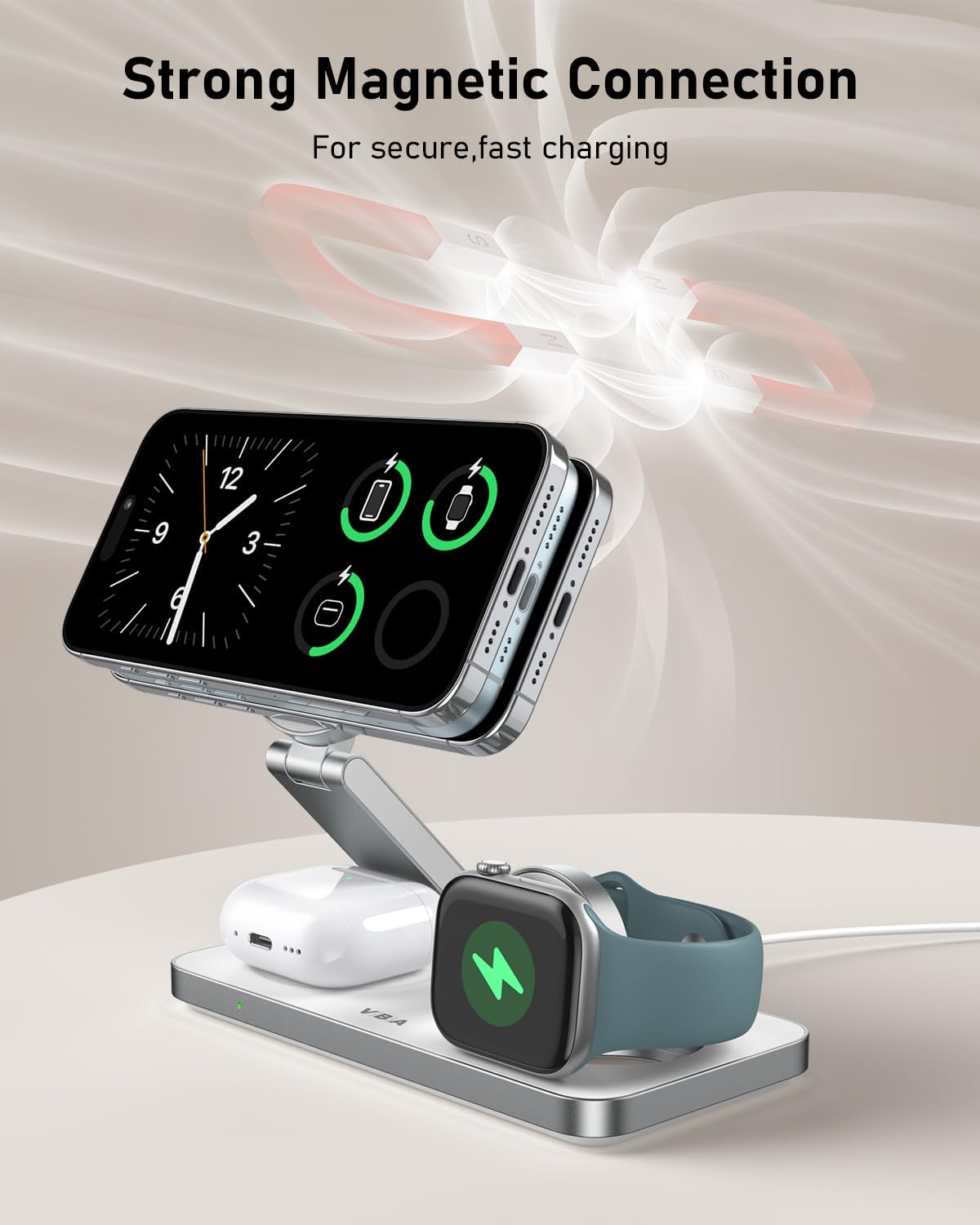 Thumbnail 5 de VBA 3 in 1 Wireless Charging Station for iPhone, Apple Watch, AirPods