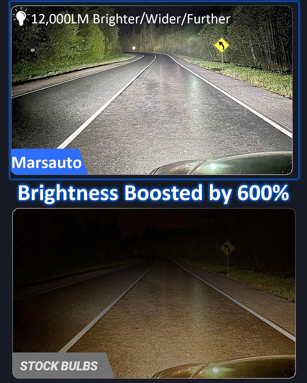 Thumbnail 1 de Marsauto H3 Fog Light Bulb (Pack of 2) – 6500K Plug & Play, IP67 Waterproof, Can-Bus Ready