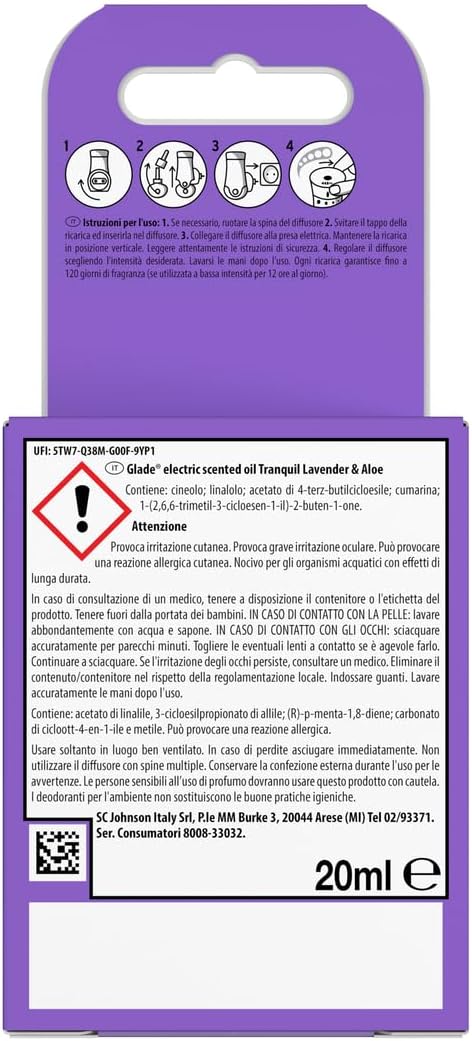 Thumbnail 6 de Glade Diffusore Elettrico per Ambienti con Olio Essenziale Lavanda & Aloe Vera – 3 Ricariche