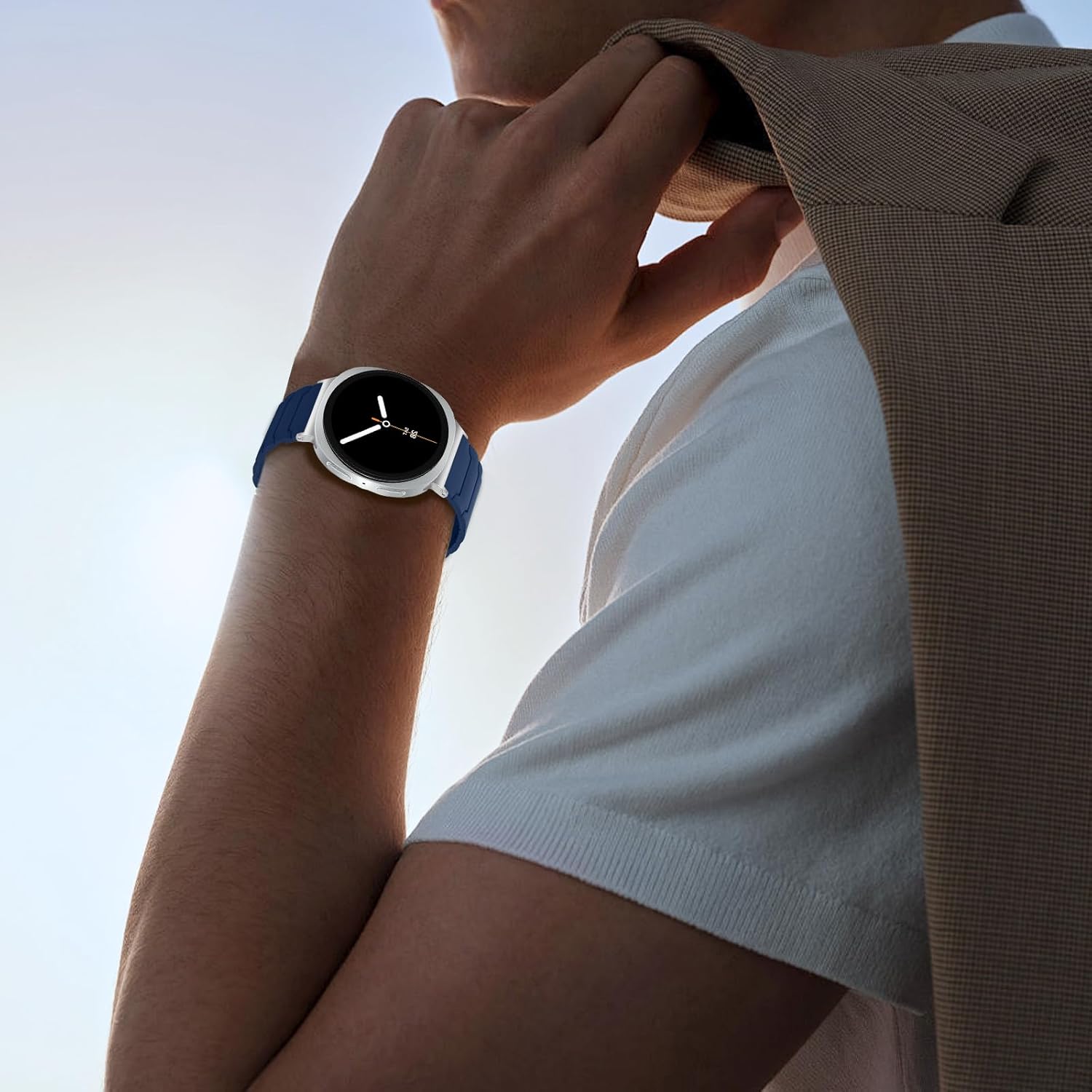 Thumbnail 4 de CiimWaa Magnet-Armband für Samsung Galaxy Watch 8 / 8 Classic (40/44 mm, 46 mm Classic) – weiches Silikon in Blau