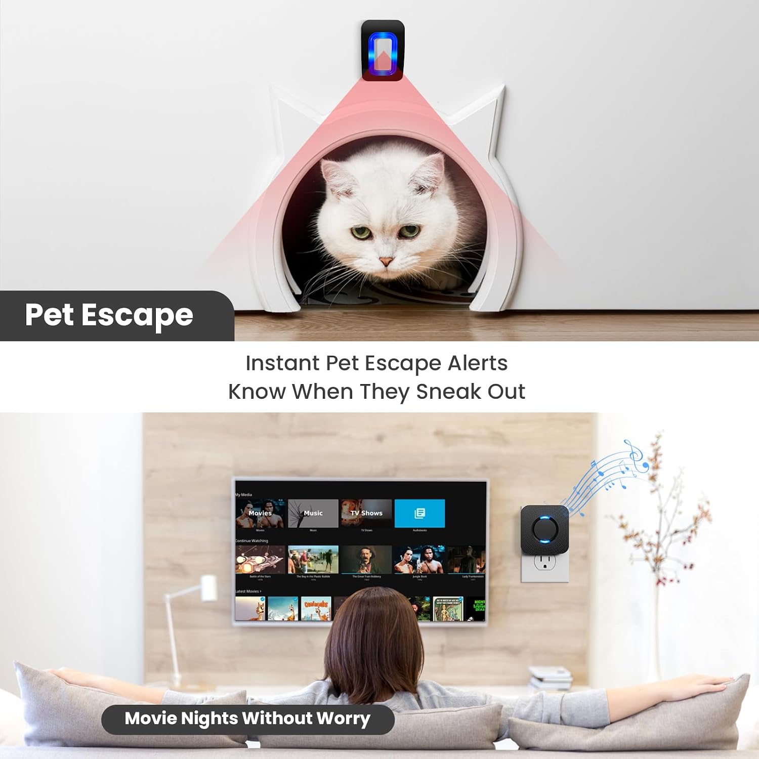 Detalle de Wireless Motion Sensor Alarm System, 500-Foot Range
