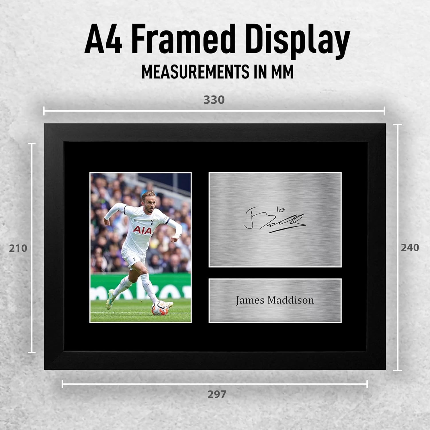 Thumbnail 1 de HWC Trading FR A4 James Maddison Tottenham Hotspurs framed signed autograph photo (A4)