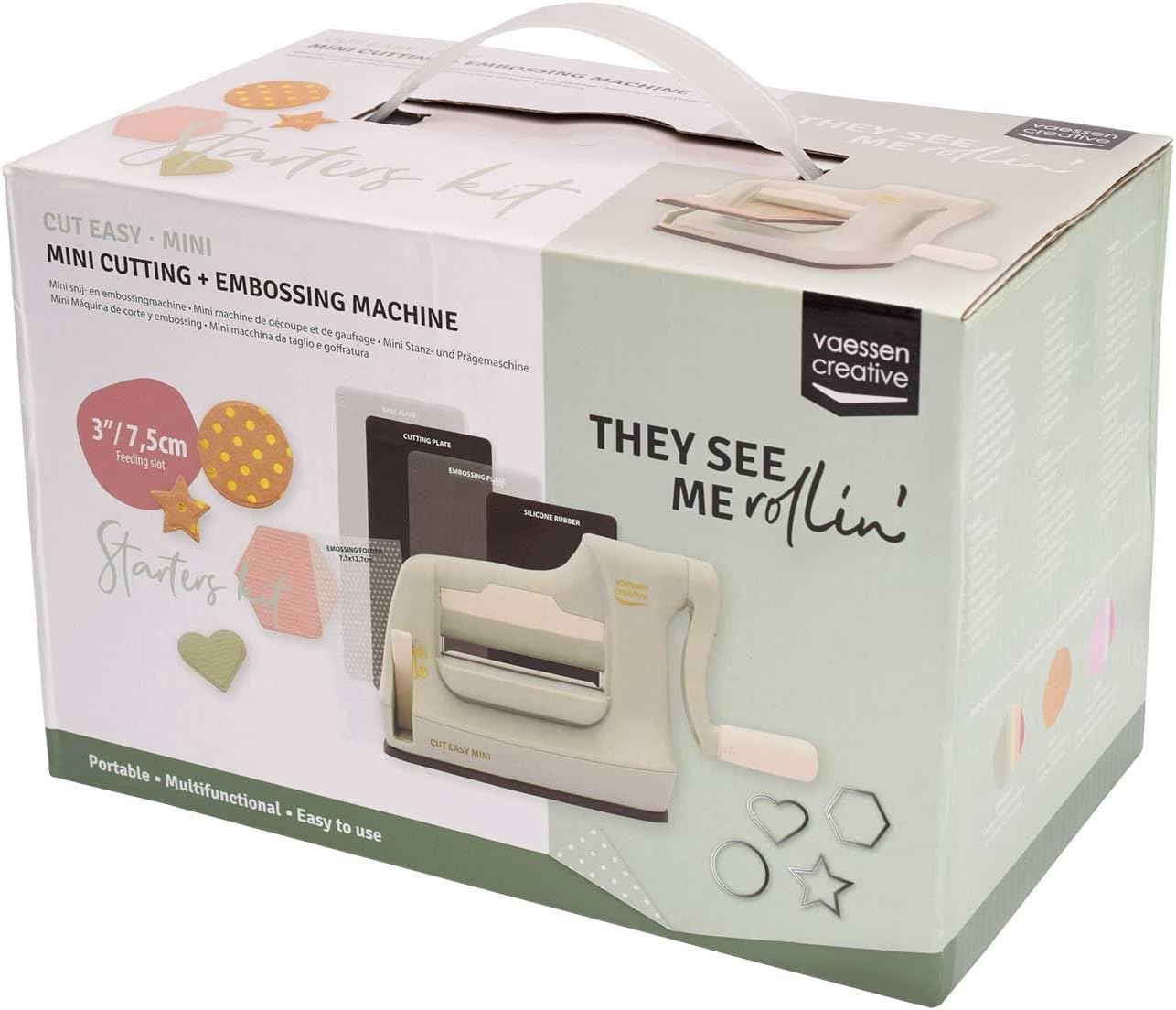 Detalle de Vaessen Creative Machine de Découpe et de Gaufrage Cut Easy Mini 7,5 cm – Vert Menthe