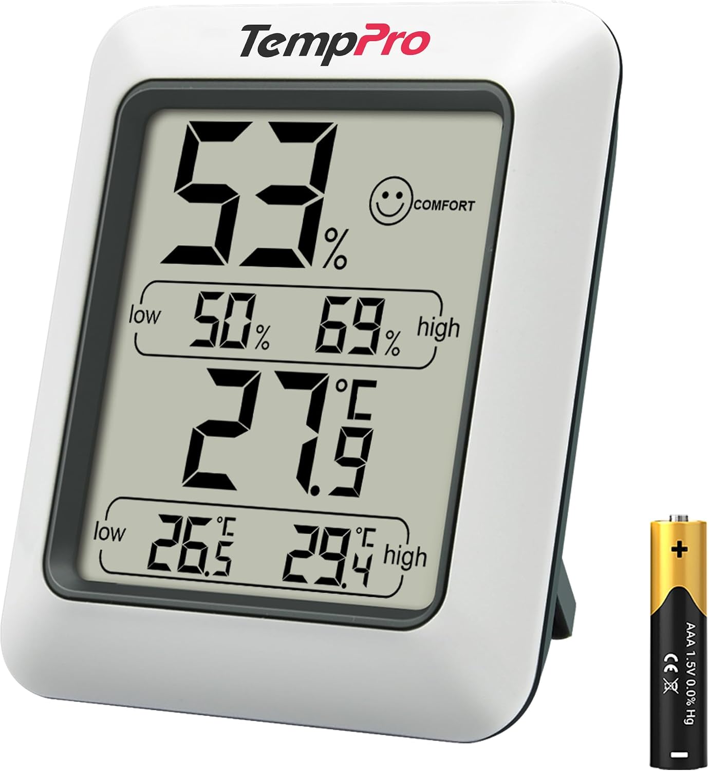 Detalle de ThermoPro digitales Thermo-Hygrometer für Innenraumklima mit Aufzeichnung von Temperatur & Luftfeuchtigkeit