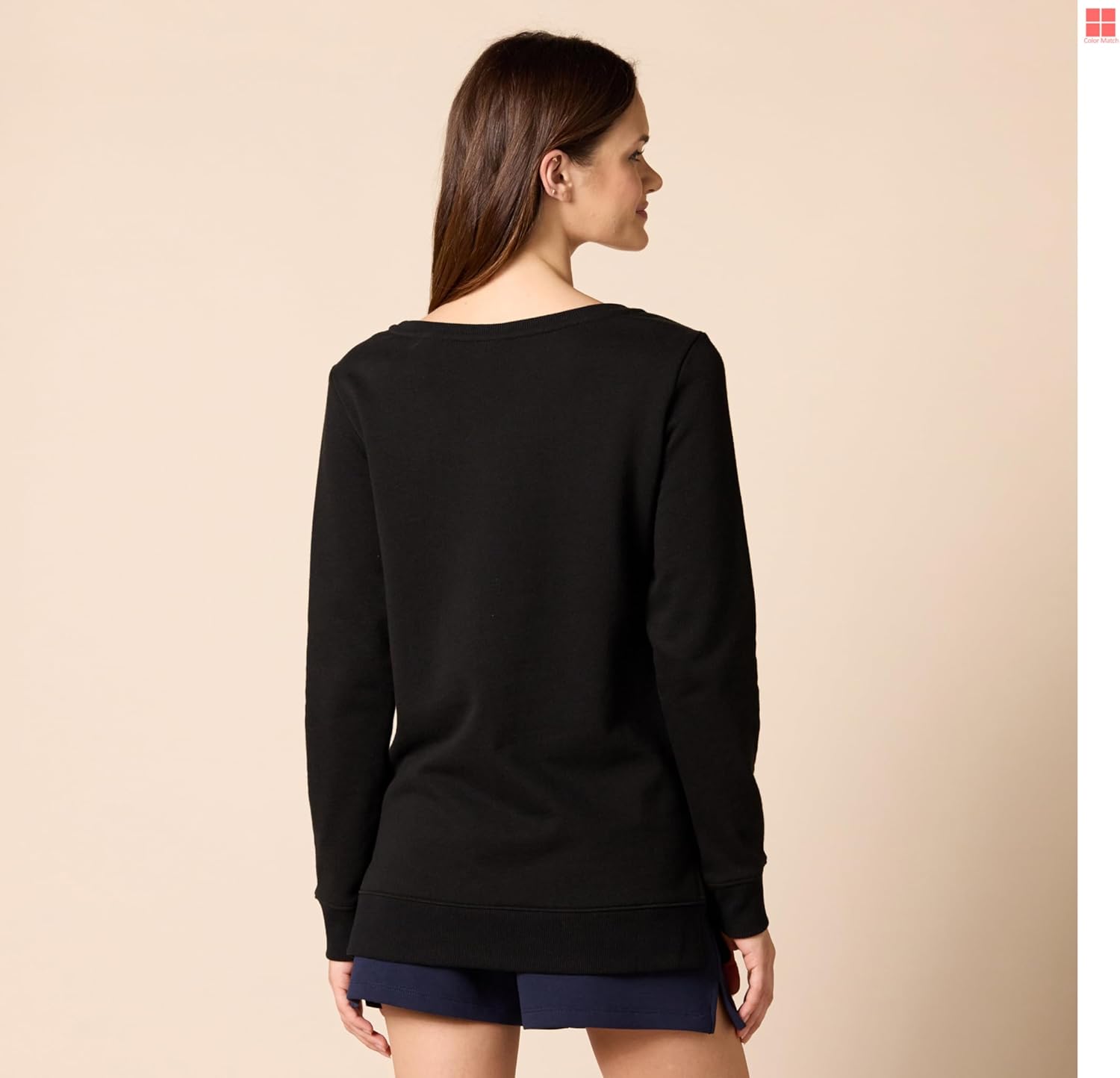 Thumbnail 2 de Amazon Essentials Women’s Open-Neck Loose-Fit Fleece Tunic Sweatshirt