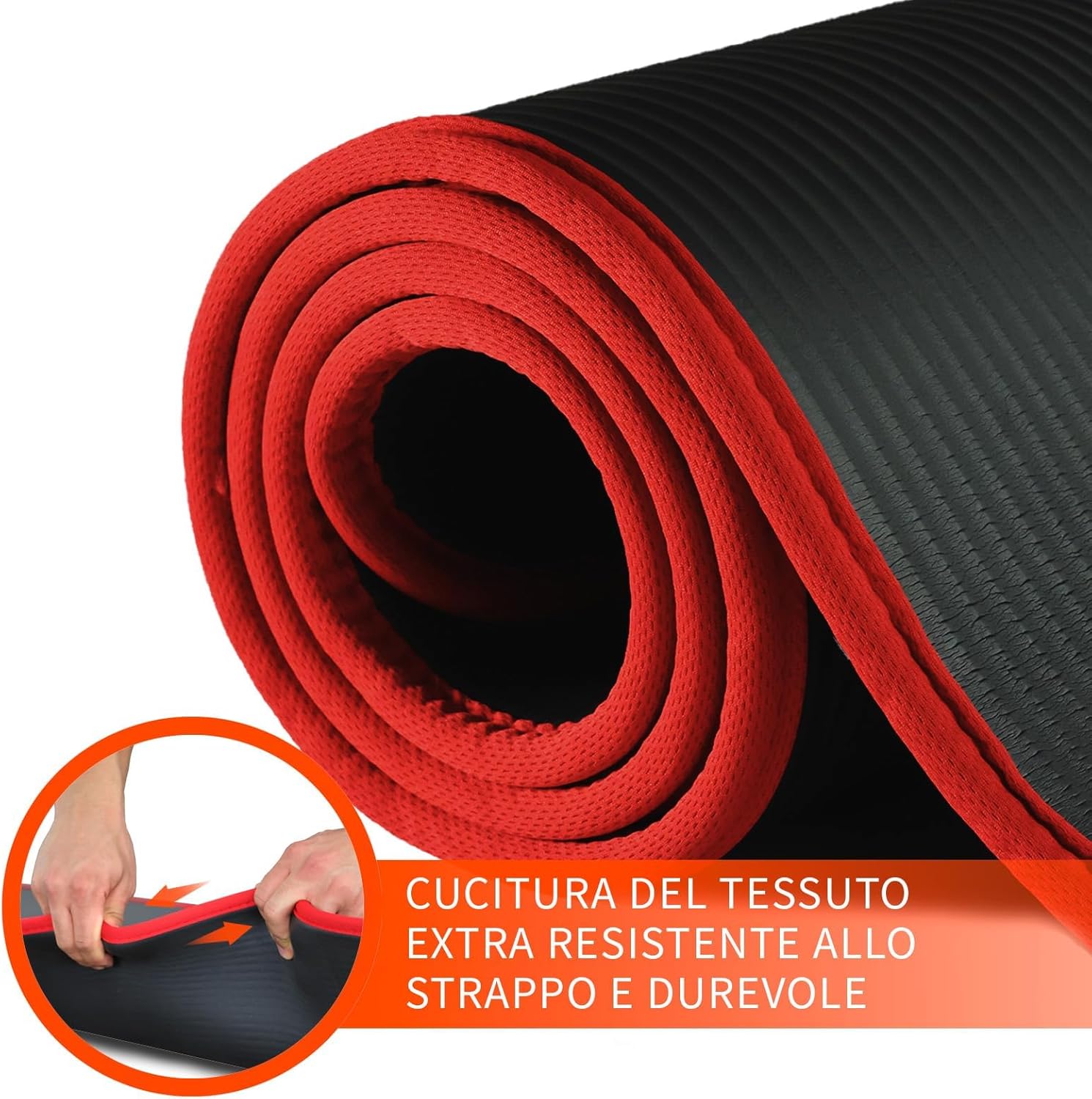 Thumbnail 2 de DH FitLife Tappetino da allenamento per fitness 183 x 61 x 1 cm – antiscivolo, resistente e versatile