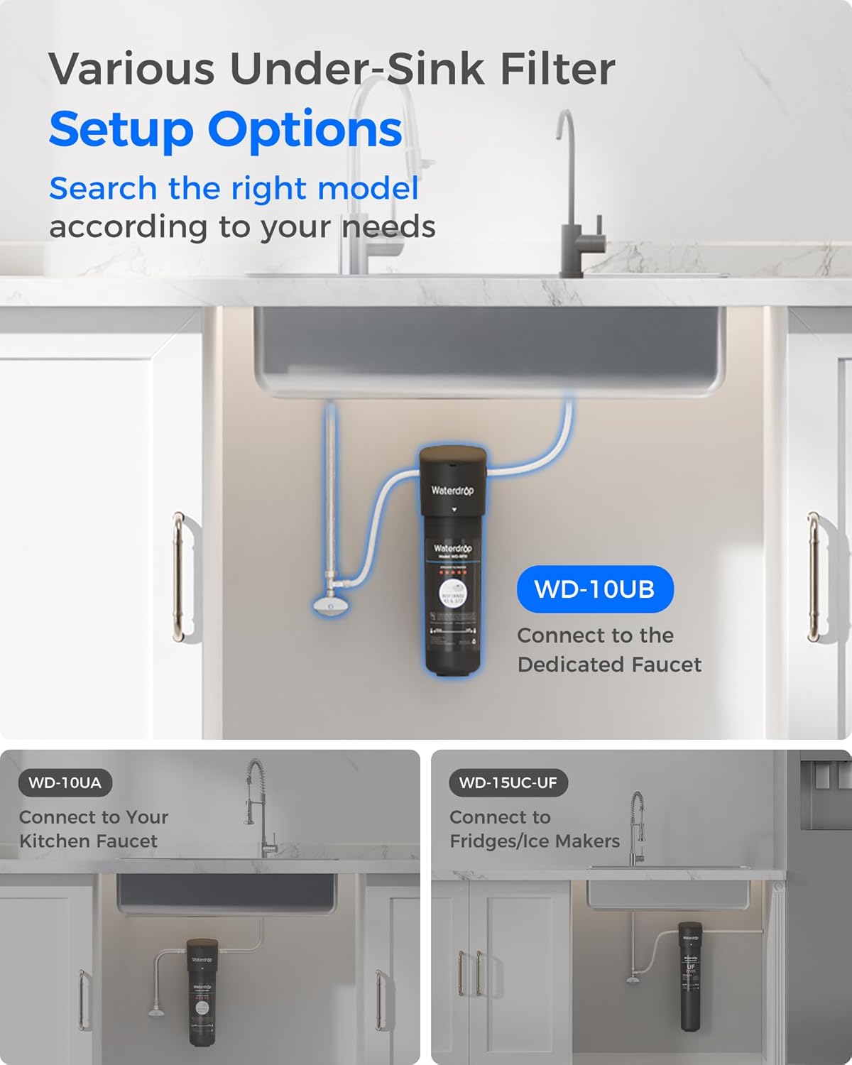 Thumbnail 6 de Waterdrop 10UB-B under sink water filter with matte black tap (NSF/ANSI 42 certified) – up to 11,000 gallons