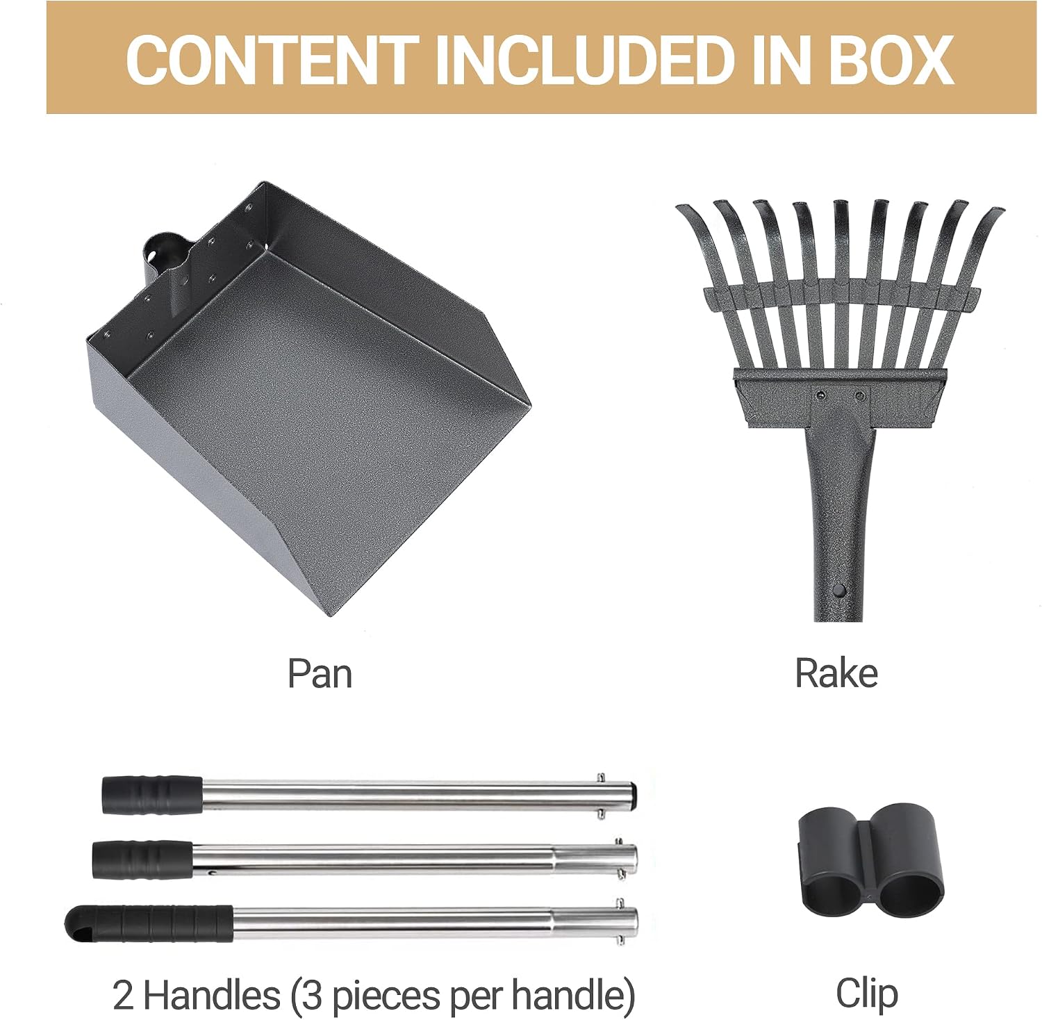 Detalle 1 de Heeyoo Dog Pooper Scooper Set with Stainless Handles