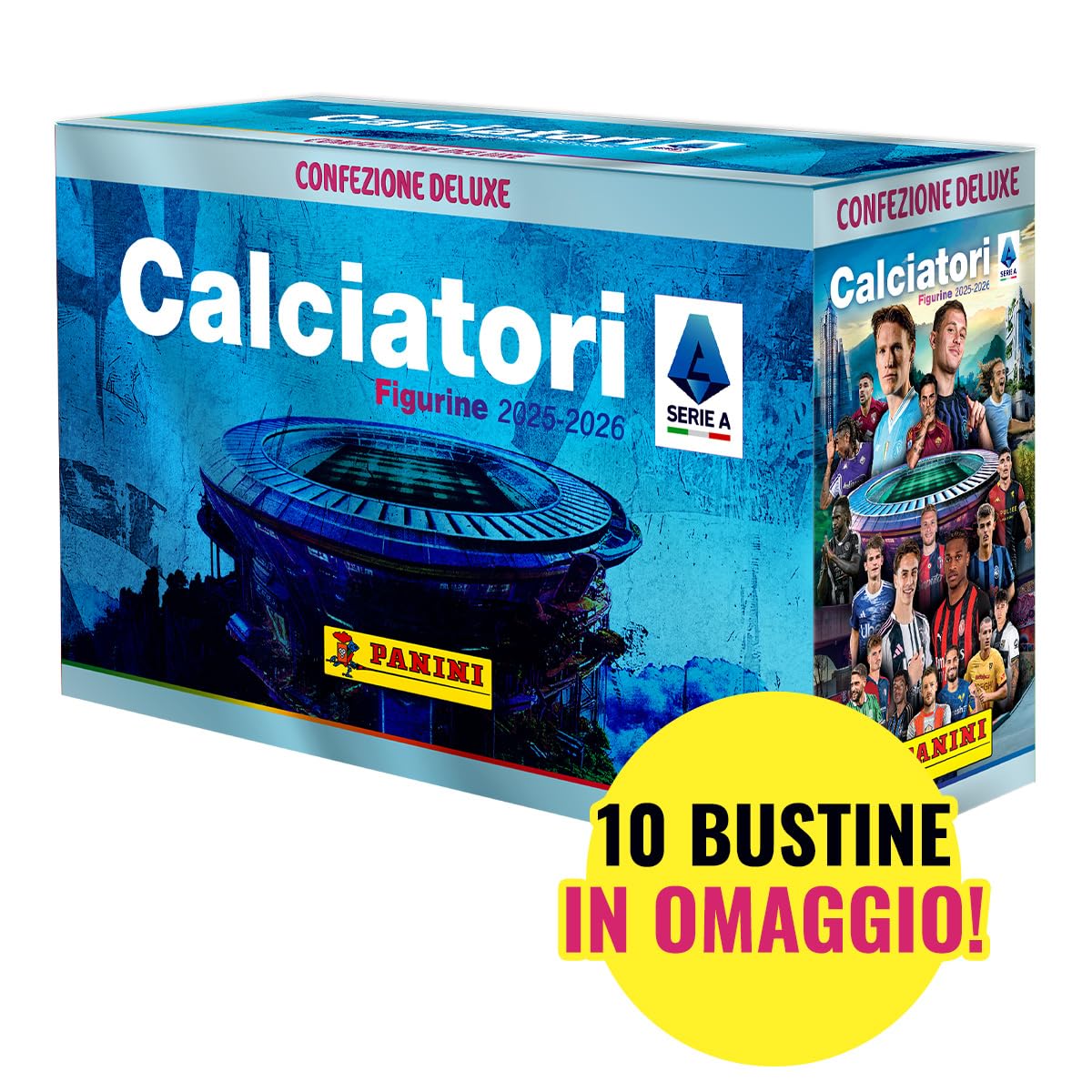 Detalle de Panini Calciatori 2025-2026 samlarbox med 60 paket